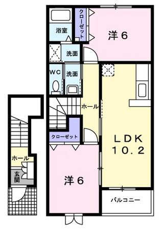 橋本駅 徒歩14分 2階の物件間取画像